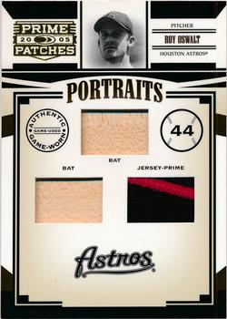 2005 Donruss Prime Patches - Portraits Triple Swatch Prime #P-9 Roy Oswalt Front