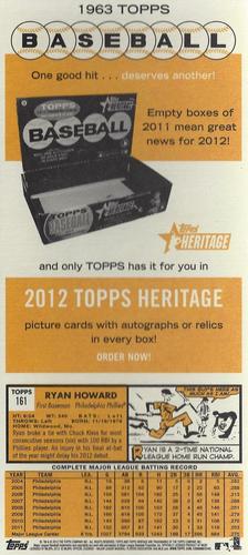 2012 Topps Heritage - 1963 Topps Bazooka Ad Panel #NNO Cameron Maybin / Craig Kimbrel / Alexi Casilla Back