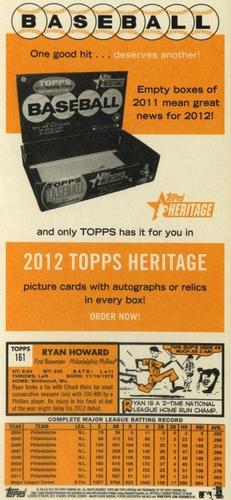 2012 Topps Heritage - 1963 Topps Bazooka Ad Panel #NNO Jared Hughes / Tim Federowicz / Justin Verlander / CC Sabathia / Jered Weaver / Gio Gonzalez / Dan Haren Back