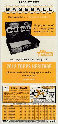 2012 Topps Heritage - 1963 Topps Bazooka Ad Panel #NNO Mat Latos / Jeremy Hellickson / Cliff Pennington Back