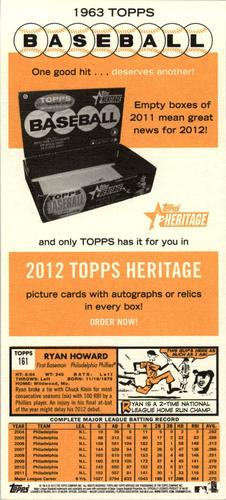 2012 Topps Heritage - 1963 Topps Bazooka Ad Panel #NNO Nate Spears / Corey Brown / Drew Pomeranz / Adron Chambers / Nate Schierholtz / Jose Valverde / Justin Verlander Back