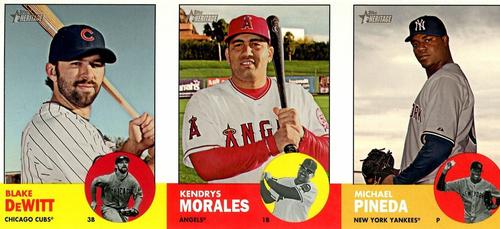 2012 Topps Heritage - 1963 Topps Bazooka Ad Panel #NNO Blake DeWitt / Kendrys Morales / Michael Pineda Front