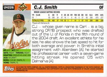 2005 Topps Updates & Highlights #UH226 C.J. Smith Back