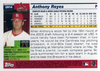 2005 Topps Updates & Highlights #UH14 Anthony Reyes Back
