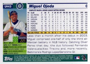 2005 Topps Updates & Highlights #UH43 Miguel Ojeda Back
