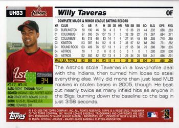 2005 Topps Updates & Highlights #UH83 Willy Taveras Back