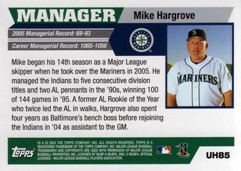 2005 Topps Updates & Highlights #UH85 Mike Hargrove Back