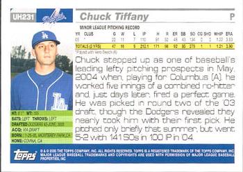 2005 Topps Updates & Highlights #UH231 Chuck Tiffany Back