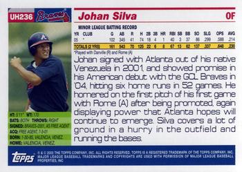 2005 Topps Updates & Highlights #UH236 Johan Silva Back