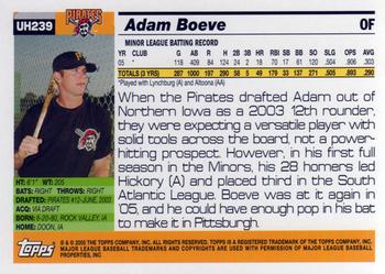 2005 Topps Updates & Highlights #UH239 Adam Boeve Back