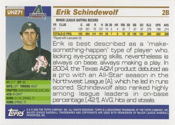 2005 Topps Updates & Highlights #UH271 Erik Schindewolf Back
