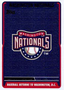 2005 Topps Washington Nationals Commemorative Set #1 Baseball Returns to Washington, D.C. Front