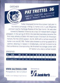 2011 Lincoln Saltdogs #NNO Pat Trettel Back