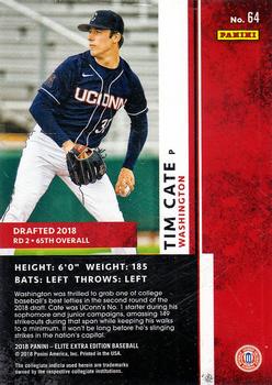 2018 Panini Elite Extra Edition #64 Tim Cate Back