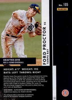 2018 Panini Elite Extra Edition #105 Ford Proctor Back