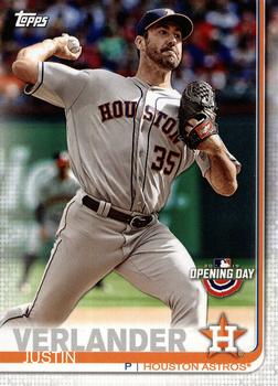 2019 Topps Opening Day #3 Justin Verlander Front