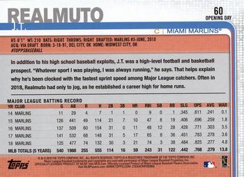 2019 Topps Opening Day #60 J.T. Realmuto Back