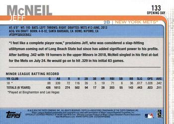 2019 Topps Opening Day #133 Jeff McNeil Back