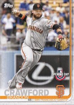 2019 Topps Opening Day #199 Brandon Crawford Front