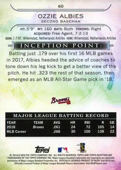 2019 Topps Inception #60 Ozzie Albies Back