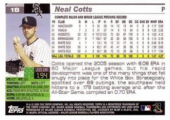 2005 Topps World Series Commemorative Set #18 Neal Cotts Back