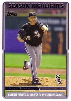 2005 Topps World Series Commemorative Set #32 SH  Buehrle  pitches 6+ innings in 49 straight games Front