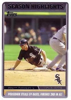2005 Topps World Series Commemorative Set #35 SH Podsednik Steals 59 bases, finishes 2nd in AL! Front