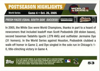 2005 Topps World Series Commemorative Set #53 WS Game 4 Dye Iguchi Back