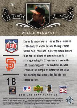 2005 Upper Deck All-Star Classics #99 Willie McCovey Back