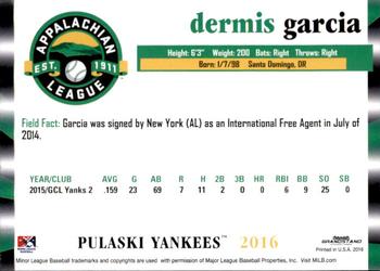 2016 Grandstand Appalachian League Top Prospects #11 Dermis Garcia Back