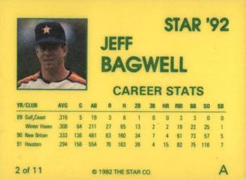 1992 Star Jeff Bagwell #2 Jeff Bagwell Back