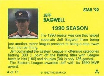 1992 Star Jeff Bagwell #4 Jeff Bagwell Back
