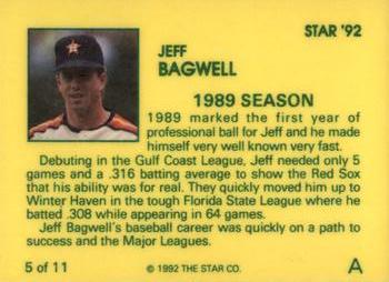 1992 Star Jeff Bagwell #5 Jeff Bagwell Back