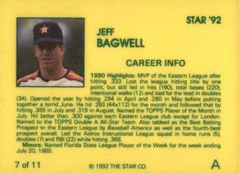 1992 Star Jeff Bagwell #7 Jeff Bagwell Back