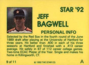 1992 Star Jeff Bagwell #9 Jeff Bagwell Back