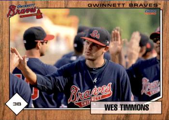 2010 Choice Gwinnett Braves #25 Wes Timmons Front