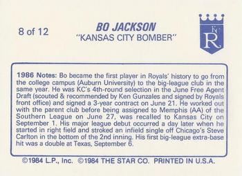 1988 Star Bo Jackson #8 Bo Jackson Back