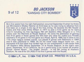 1988 Star Bo Jackson #9 Bo Jackson Back