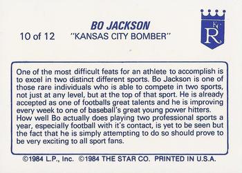 1988 Star Bo Jackson #10 Bo Jackson Back