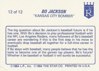1988 Star Bo Jackson #12 Bo Jackson Back