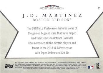 2018 Topps On-Demand MLB Postseason #2 J.D. Martinez Back