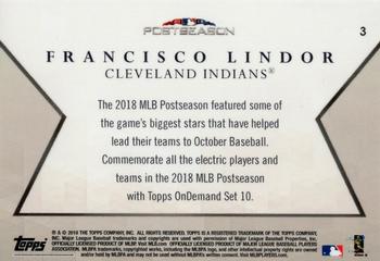 2018 Topps On-Demand MLB Postseason #3 Francisco Lindor Back