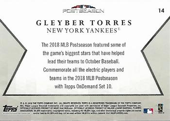 2018 Topps On-Demand MLB Postseason #14 Gleyber Torres Back