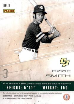 2018 Panini Contenders Draft Picks - Old School Colors #9 Ozzie Smith Back