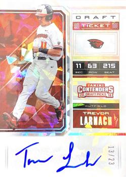 2018 Panini Contenders Draft Picks - RPS Draft Ticket Autographs Cracked Ice #13 Trevor Larnach Front