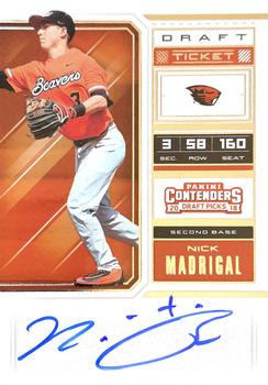 2018 Panini Contenders Draft Picks - RPS Draft Ticket Variation Autographs #11 Nick Madrigal Front
