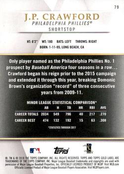 2018 Topps Gold Label - Class 2 #79 J.P. Crawford Back