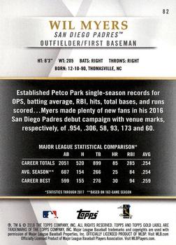 2018 Topps Gold Label - Class 2 #82 Wil Myers Back