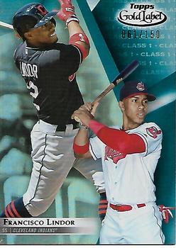 2018 Topps Gold Label - Class 1 Blue #38 Francisco Lindor Front