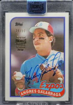 2018 Topps Archives Signature Series Retired Player Edition - Encased Buyback Autographs - Andres Galarraga #590 Andres Galarraga Front